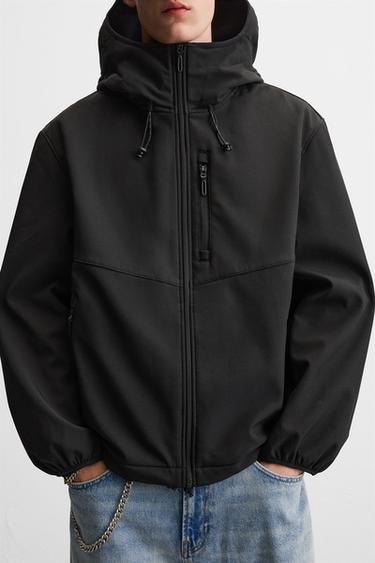 TECHNICAL HOODED JACKET - Black by Zara