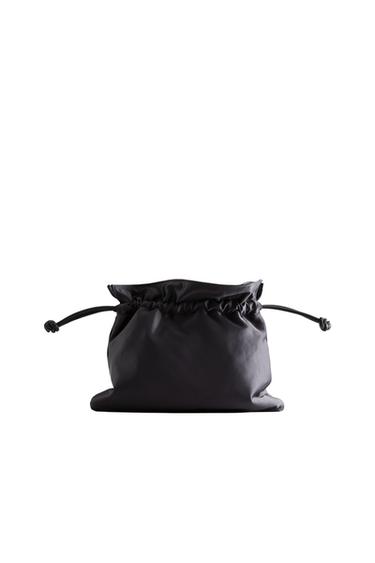 MEDIUM SATEEN BAG - Navy Blue by Zara