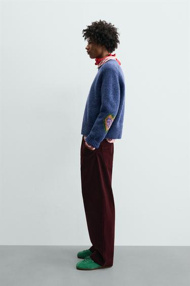 AMANDA LOBOS X ZARA EMBROIDERED RELAXED FIT JUMPER - Ink blue by Zara