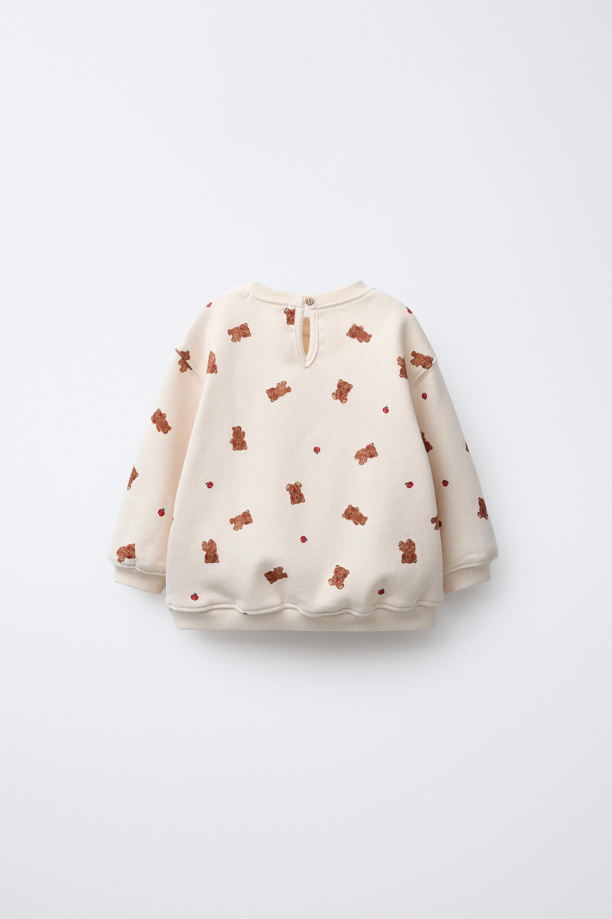 TEDDY BEAR PRINT SWEATSHIRT