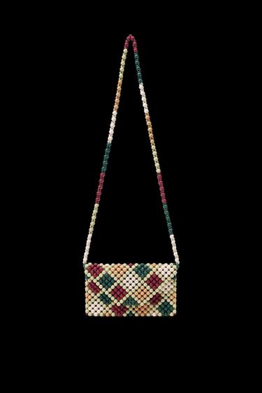 Zara BEADED CROSSBODY BAG - LIMITED EDITION - Off White - Image 0