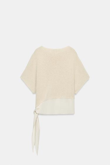 توب بتفاصيل معقدة - بيج فاتح by Zara