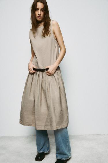 VESTIDO NYLON VOLUMEN - Piedra de Zara