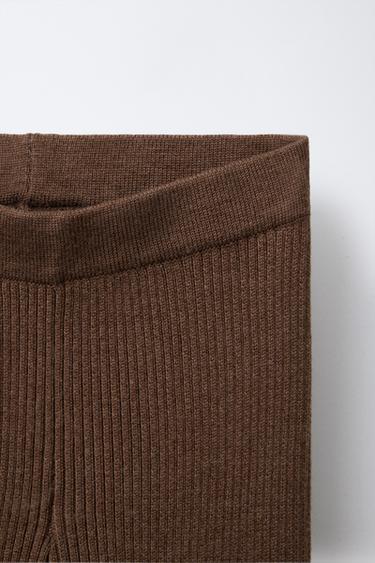 PANTALON ÉVASÉ CÔTELÉ - Marron de Zara - Image 4