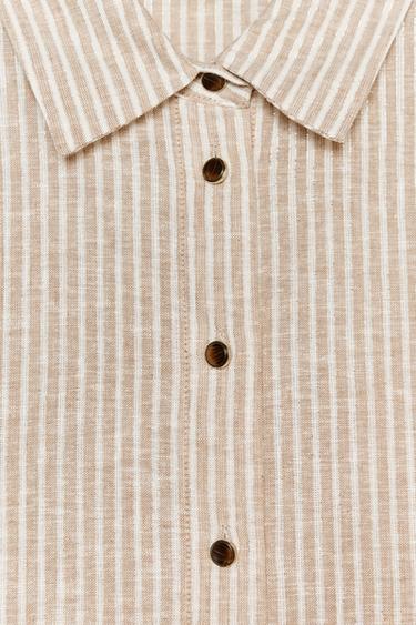CHEMISE RAYURES FIL MÉTALLISÉ - Écru / Beige de Zara - Image 5