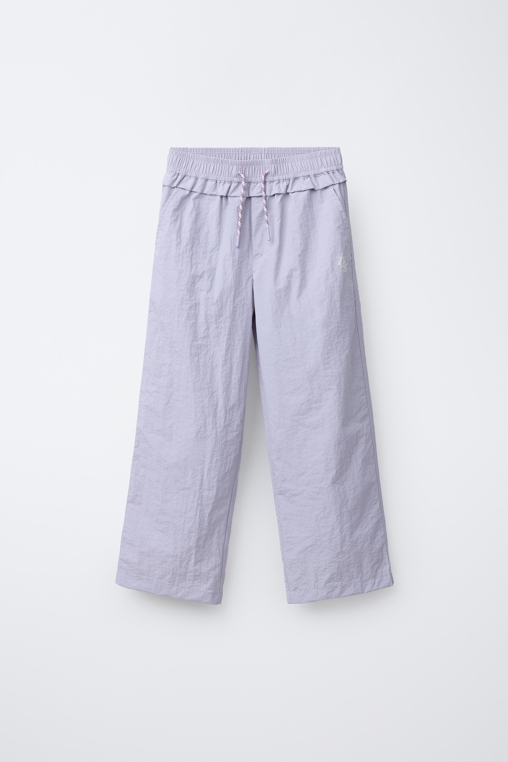 ナイロン ドローストリングパンツ - ライトモーブ | ZARA Japan