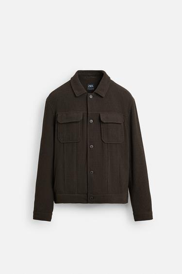 SOBRECAMISA TEXTURA - Marrón claro de Zara