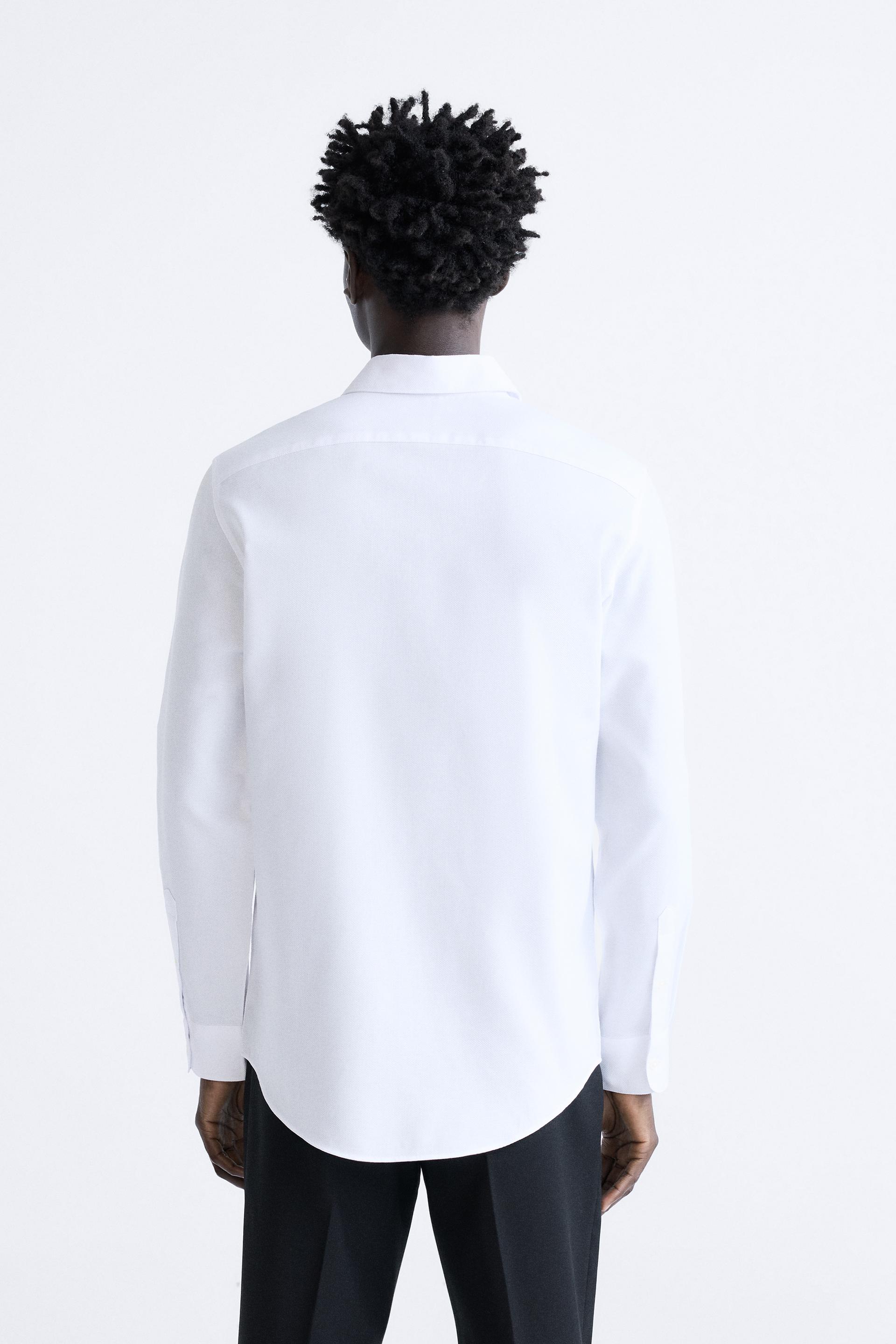 EASY CARE TEXTURED SHIRT - White