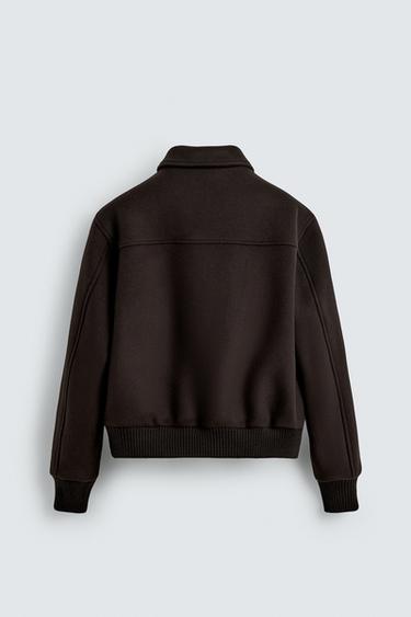 WOOL - CASHMERE MANTECO ® JACKET - Dark brown by Zara - Image 7
