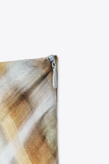 CHECK MIDI SKIRT - Khaki by Zara - Image 6
