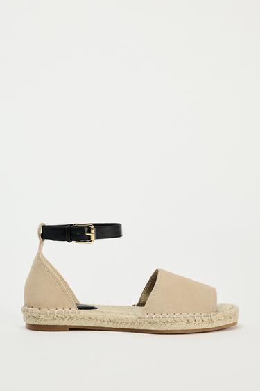 ESPADRILKY S ŘEMĺNKEM OKOLO KOTNĺKU - Písková hnědá od Zara