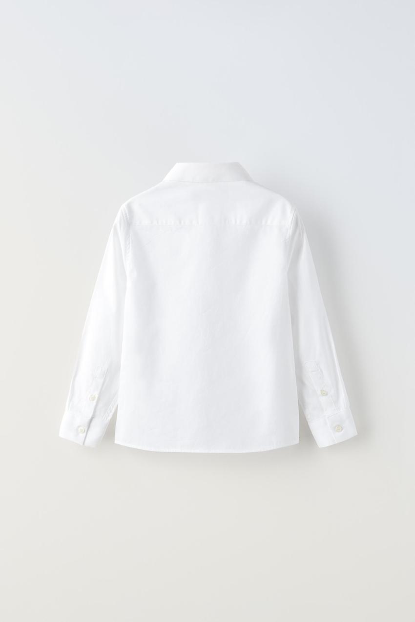 コットンシャツワンピース - ホワイト | ZARA Japan / 日本