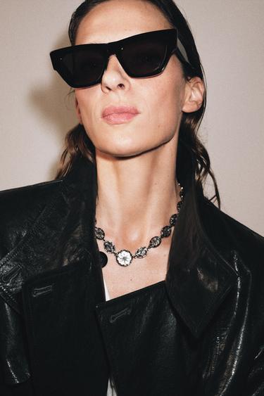 COLLAR METÁLICO PIEZAS JOYAS - Gris antracita de Zara