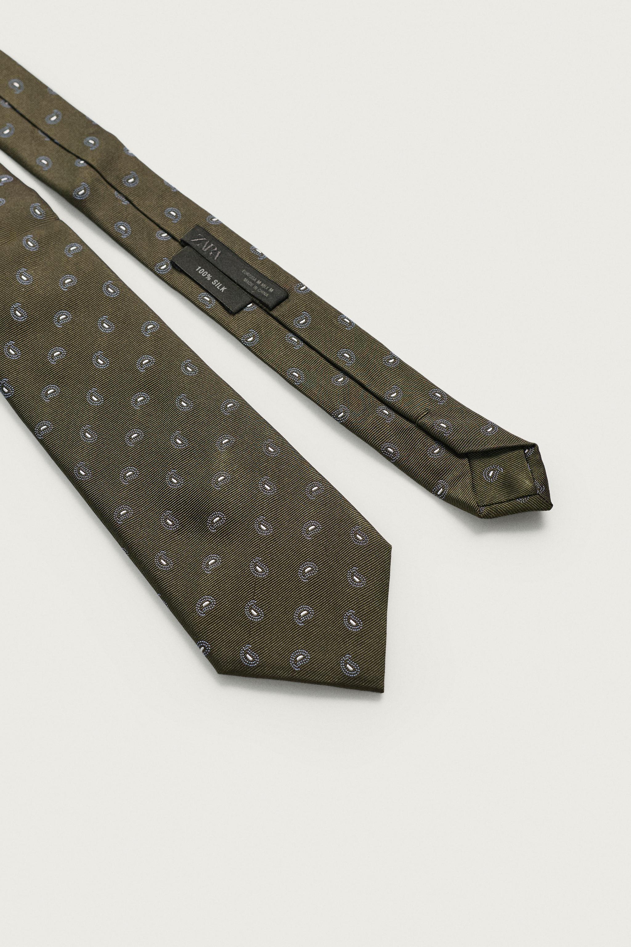 Мужские аксессуары Zara 100% SILK TIE — фото 4
