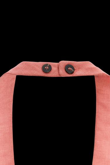 Zara LINEN HALTER TOP - MARSALA