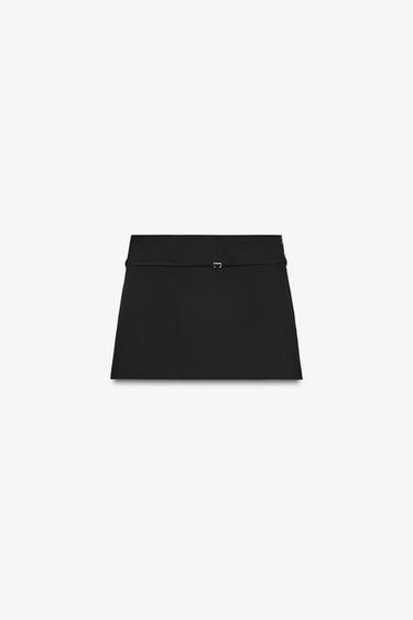 Zara BELTED SKORT - Black