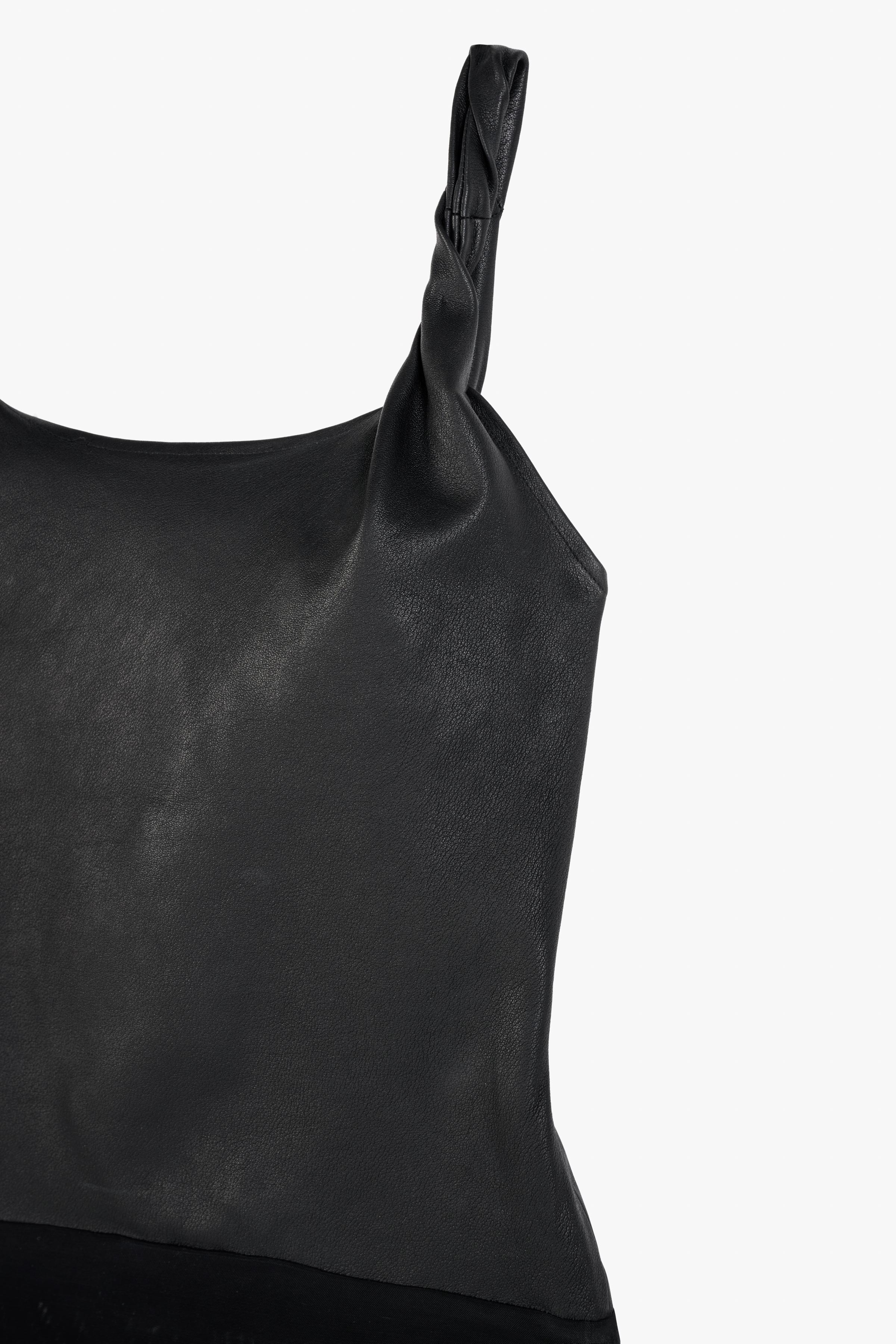 zara green leather bodysuit