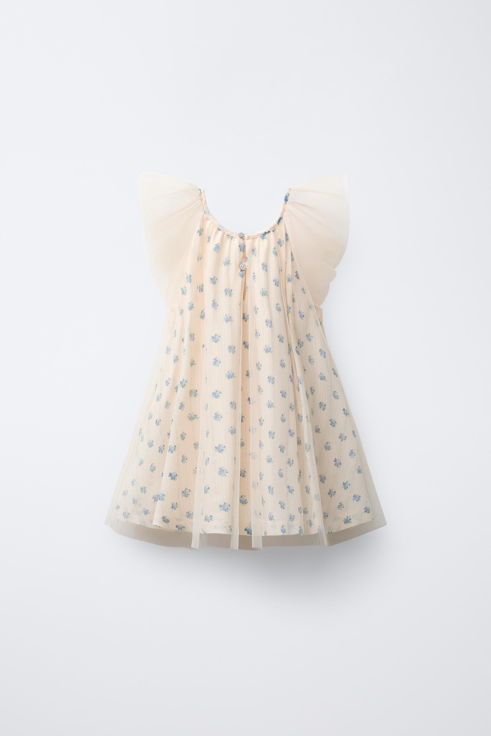 ROBE AVEC TULLE ET IMPRIMÉ FLEURS