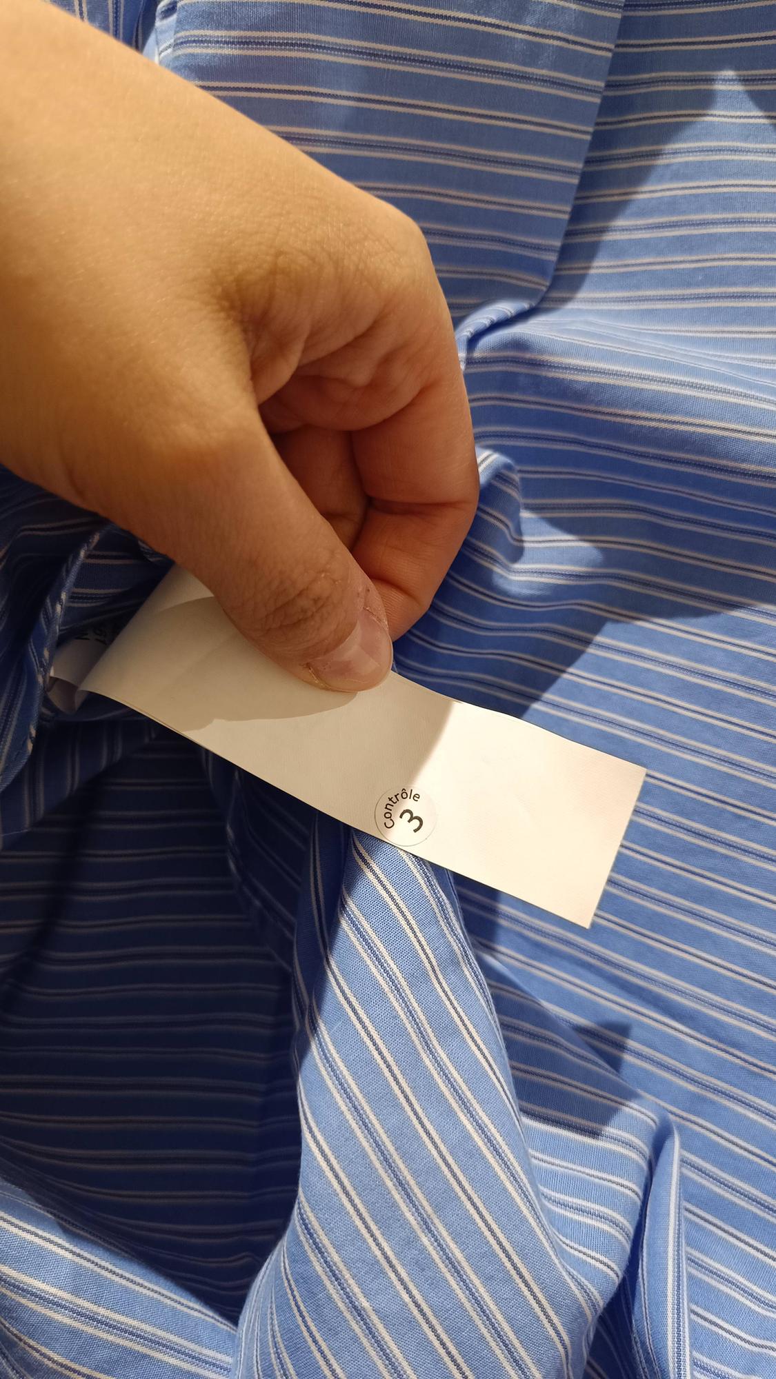 OVERSIZE ASYMMETRIC SHIRT WITH CONTRAST STRIPES - Image 10