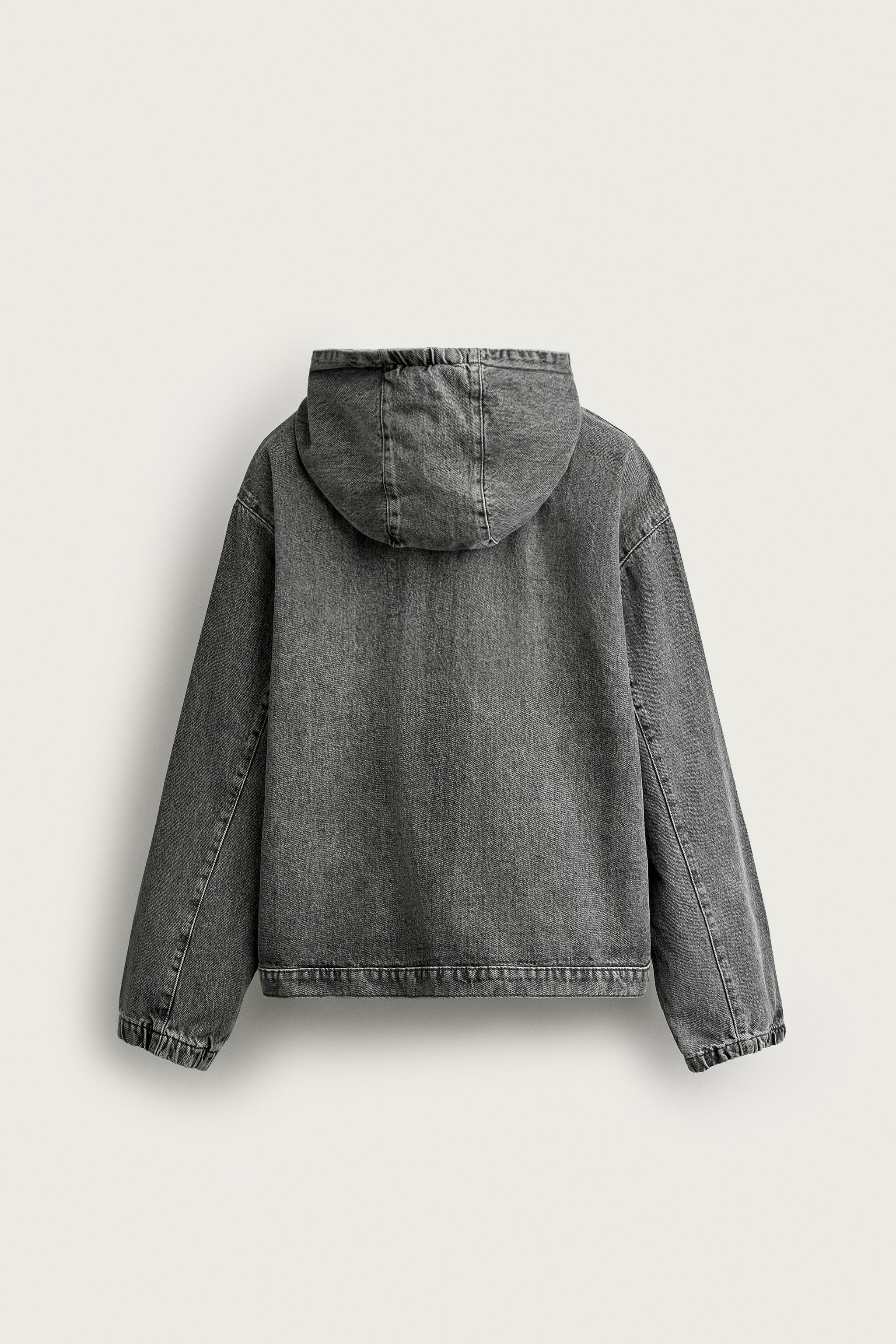 RELAXED-FIT DENIM HOODIE JACKET