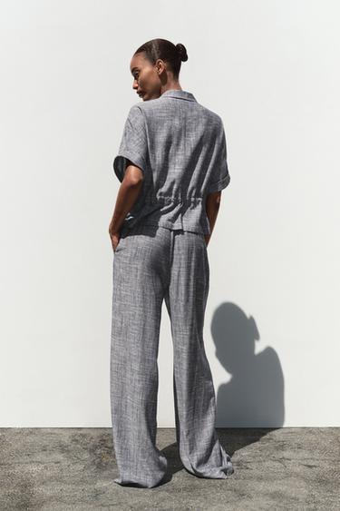 CHEMISE SAFARI AVEC LIN - Indigo de Zara - Image 2