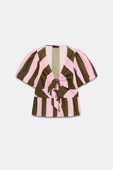 CAMISA LAZADAS RAYAS - Rosas de Zara - Imagen 0