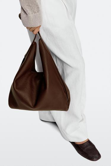 Medium nappa leather shoulder bag — white 2