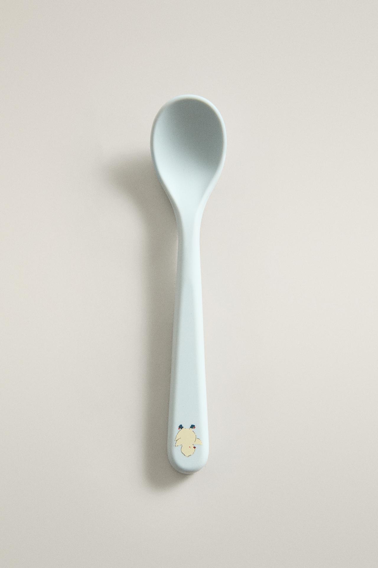 KIDS' SILICONE CHICK SPOON — Blue