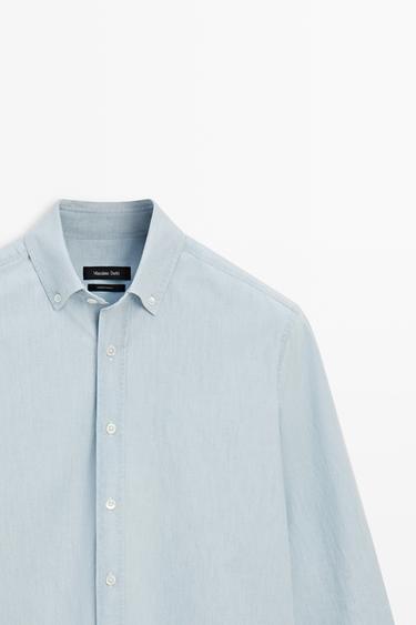 100% cotton denim shirt — Sky blue 2