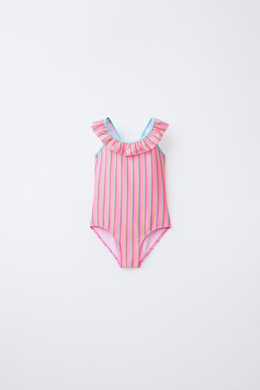 AGES 2-6/ MULTICOLOURED STRIPE SWIMSUIT - Multicoloured by Zara