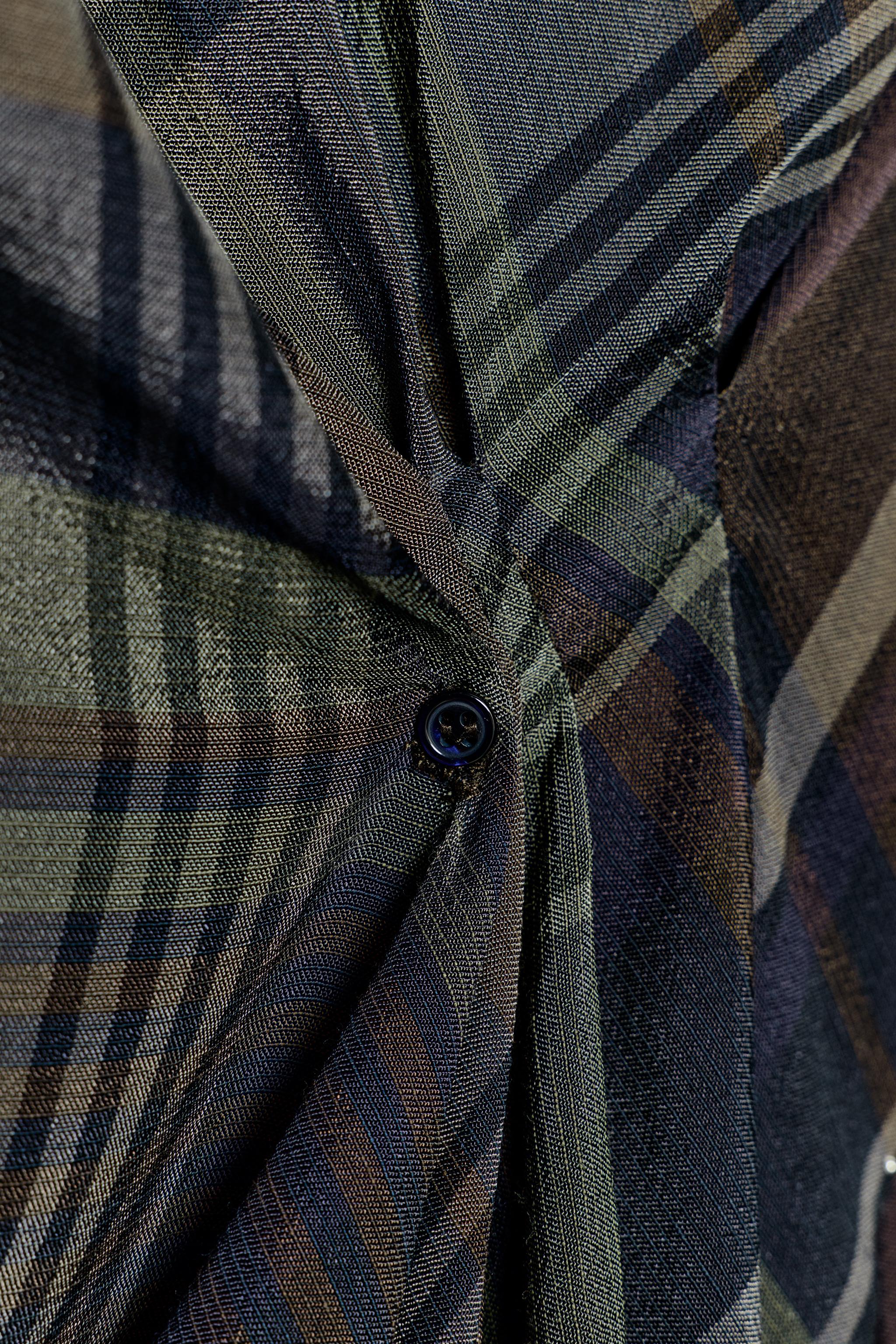 TOP DRAPÉ À CARREAUX ZW COLLECTION