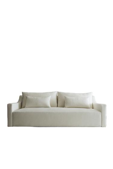 WASHED LINEN SOFA - Oyster-white by Zara