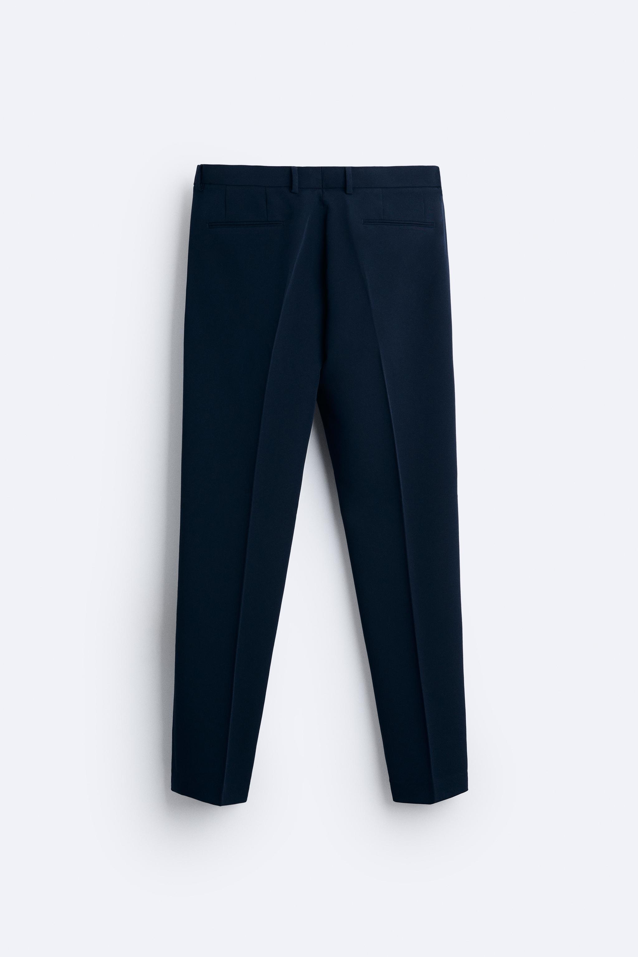 SLIM FIT SUIT PANTS - Navy blue