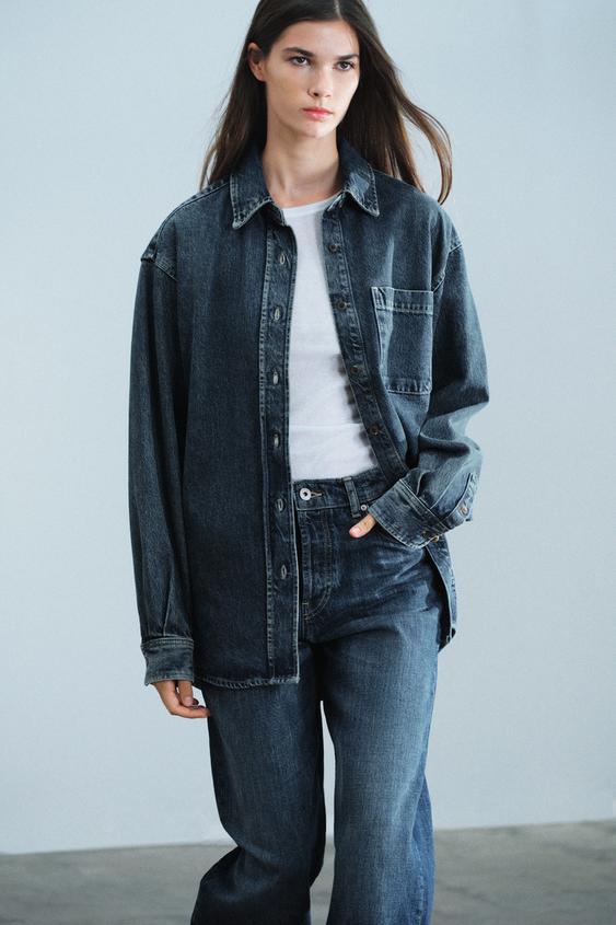 CHEMISE DENIM ZW COLLECTION - Bleu de Zara - Image 1