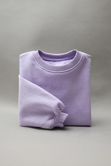 BASIC EINFARBIGES SWEATSHIRT - Flieder von Zara