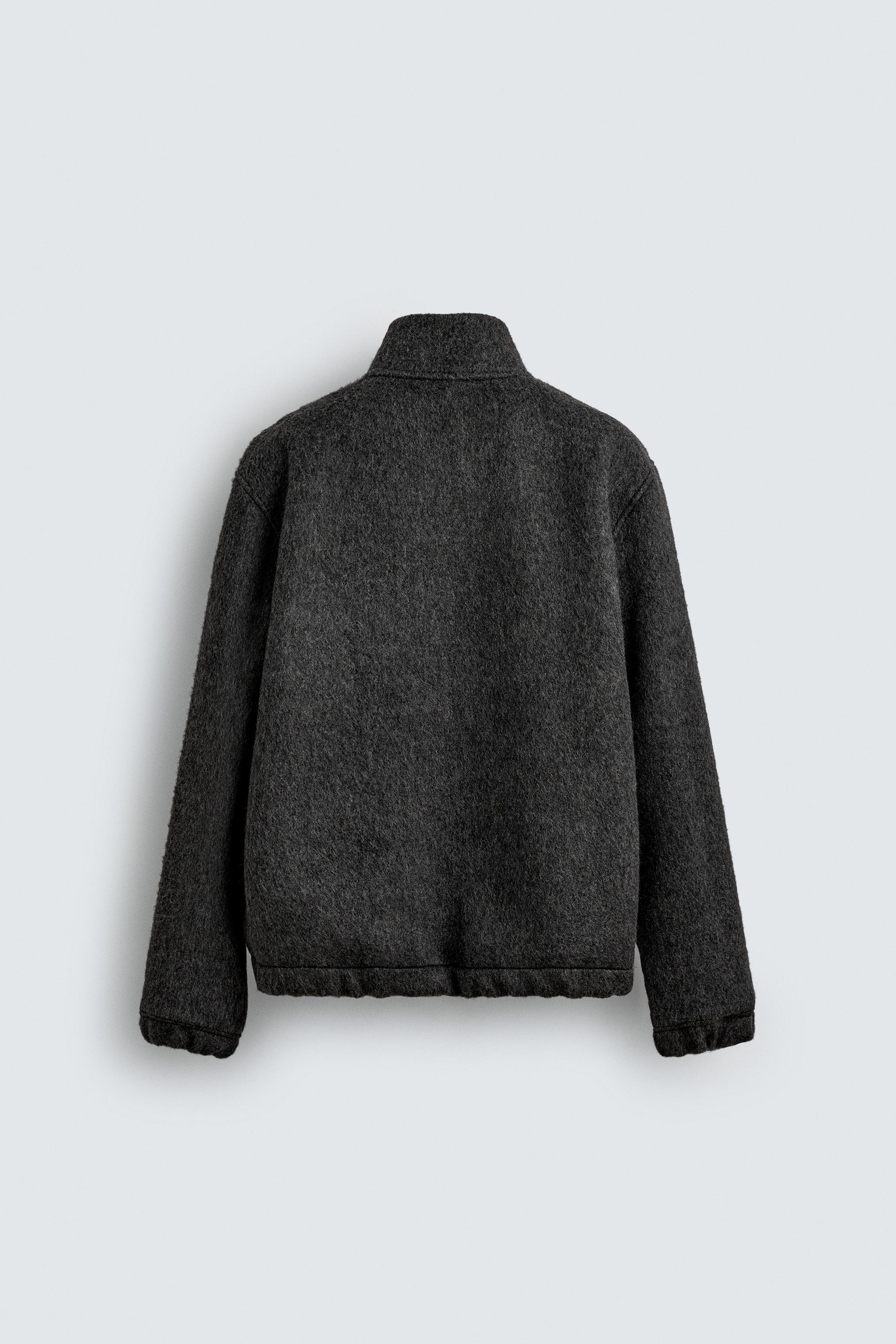 RELAXED FIT TEXTURED JACKET - Anthracite Gray | ZARA Canada