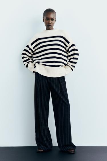 ТРИКОТАЖНЫЙ СВИТЕР В ПОЛОСКУ — B от Zara — изображение 0