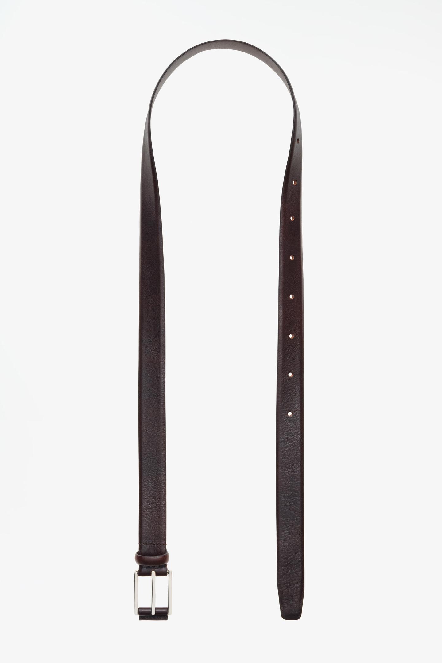 Женский ремень Zara Limited Edition 100% Leather with Rectangular Buckle, цвет: Коричневый — фото 3