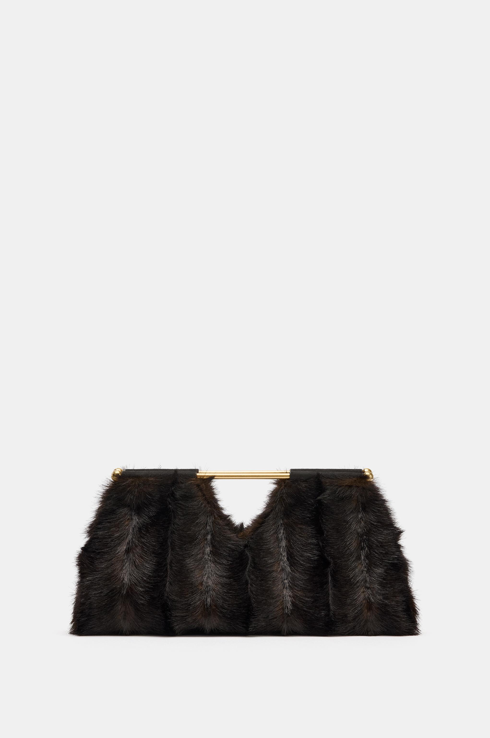 FAUX FUR CLUTCH