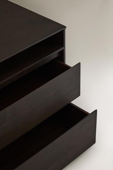 GRANDE TABLE DE CHEVET EN BOIS - Marron foncé de Zara - Image 2