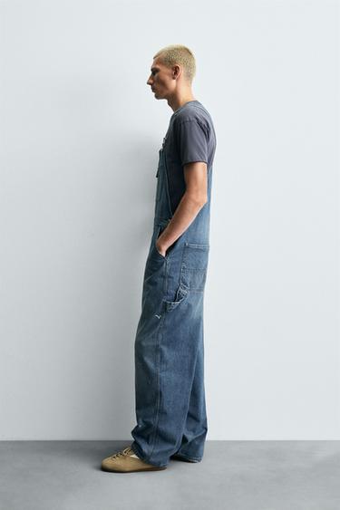 SALOPETTE EN DENIM BAGGY FIT - Bleu clair de Zara - Image 3