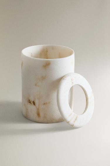 PAPELERA BAÑO EFECTO MÁRMOL - Beige de Zara