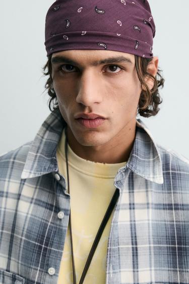 RELAXED FIT CHECK SHIRT - Blue by Zara - Image 5