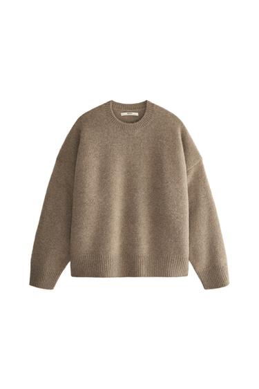 CASHMERE ROUND SNOOD SWEATER - Brown / Taupe by Zara