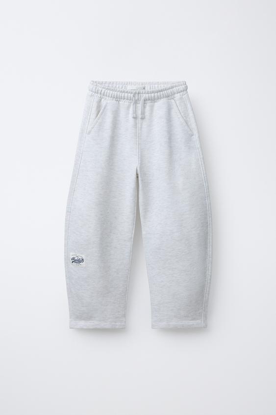 BARREL JOGGING TROUSERS - Grey marl by Zara - Image 0