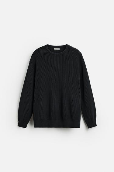 TEXTURED SWEATER WITH BUTTONS - Dark navy by Zara - Image 5