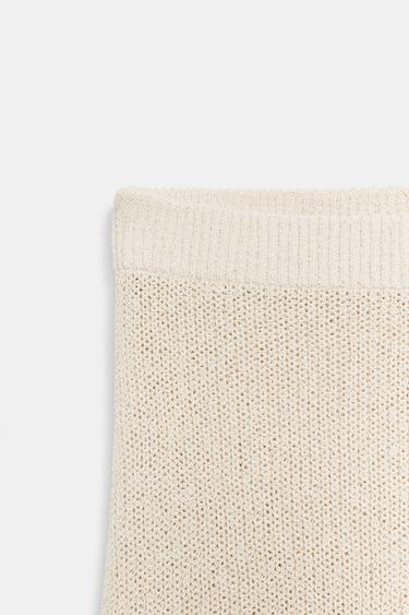 JUPE MI-LONGUE EN MAILLE - Sable de Zara - Image 6