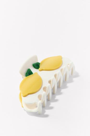 LEMON HAIR CLIP - Ecru by Zara