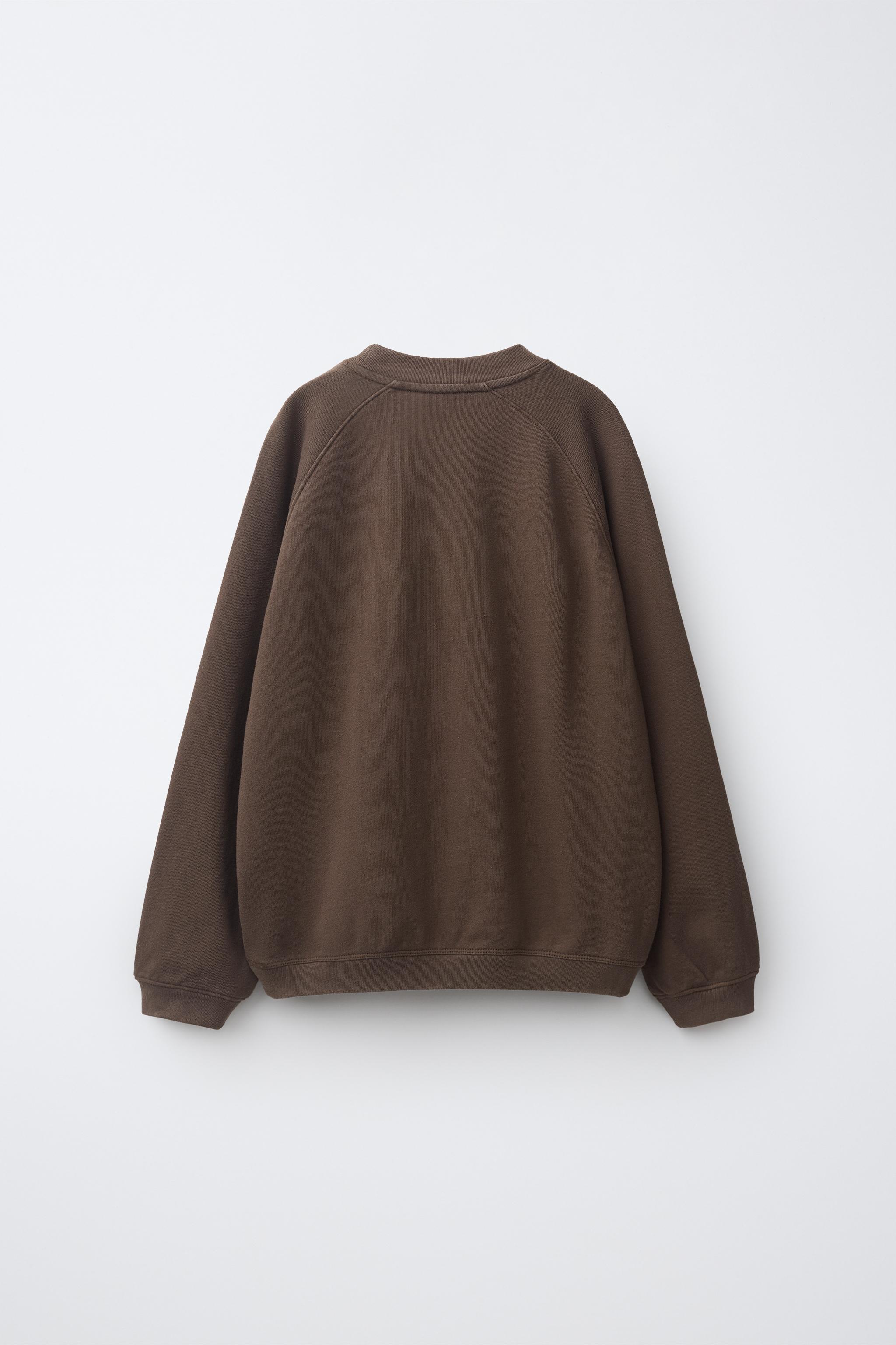 SOLID BALLOON-FIT SWEATSHIRT AND PANTS SET