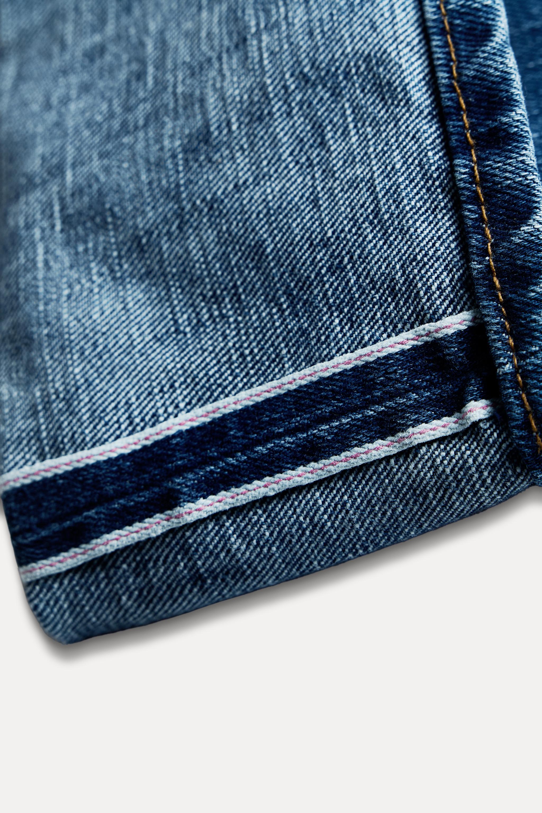 MID-RISE Z1975 WIDE LEG LOOSE SELVEDGE JEANS - Mid-blue